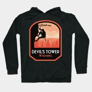 Devils Tower Wyoming Rock Climbing Hoodie